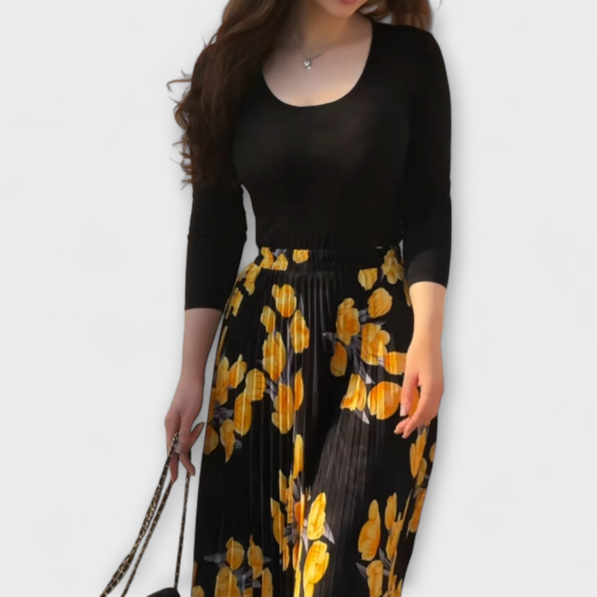 Violette - Pleated Skirt and Top Ensemble