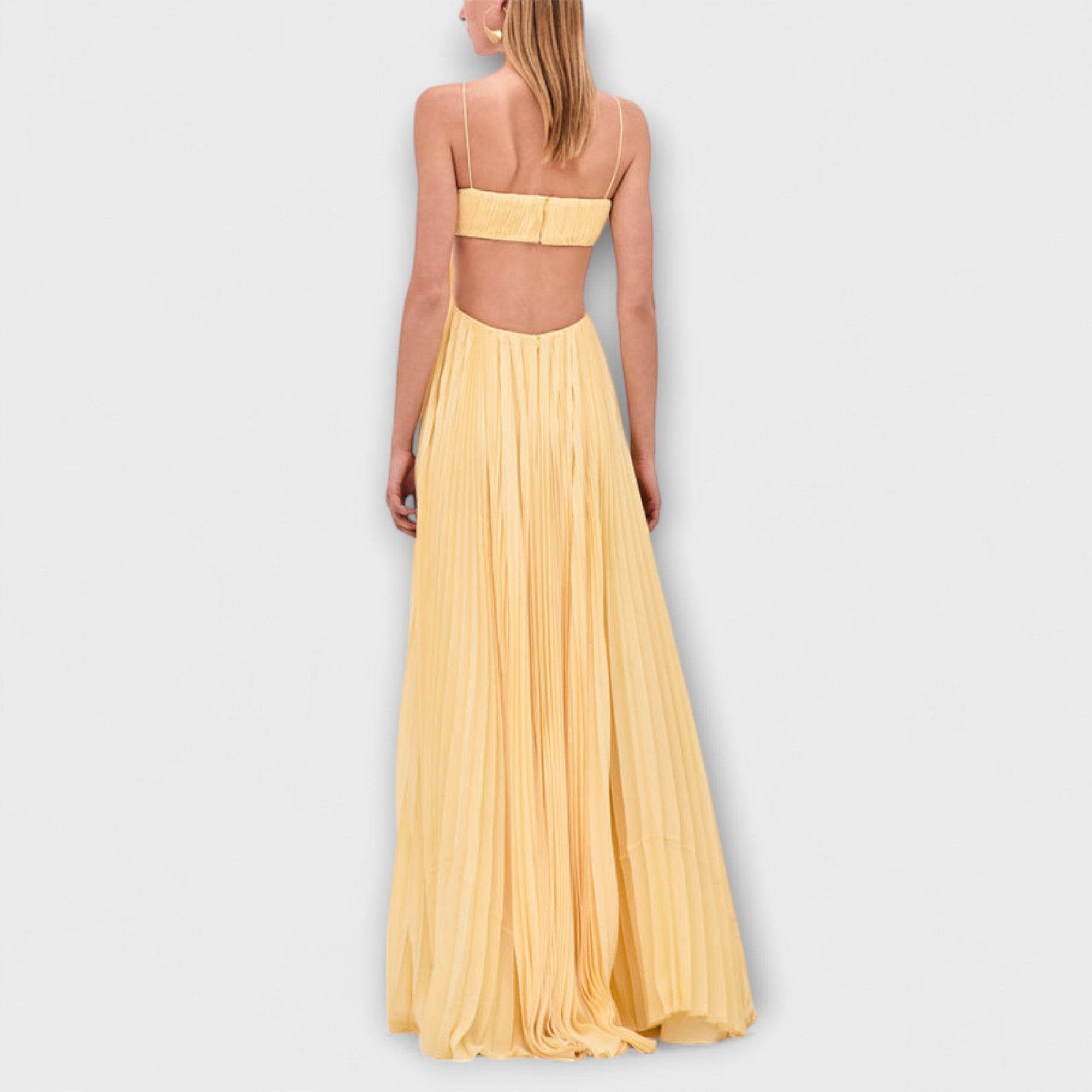 Mireille - Stylish Maxi Dress with Pleats and Cutouts