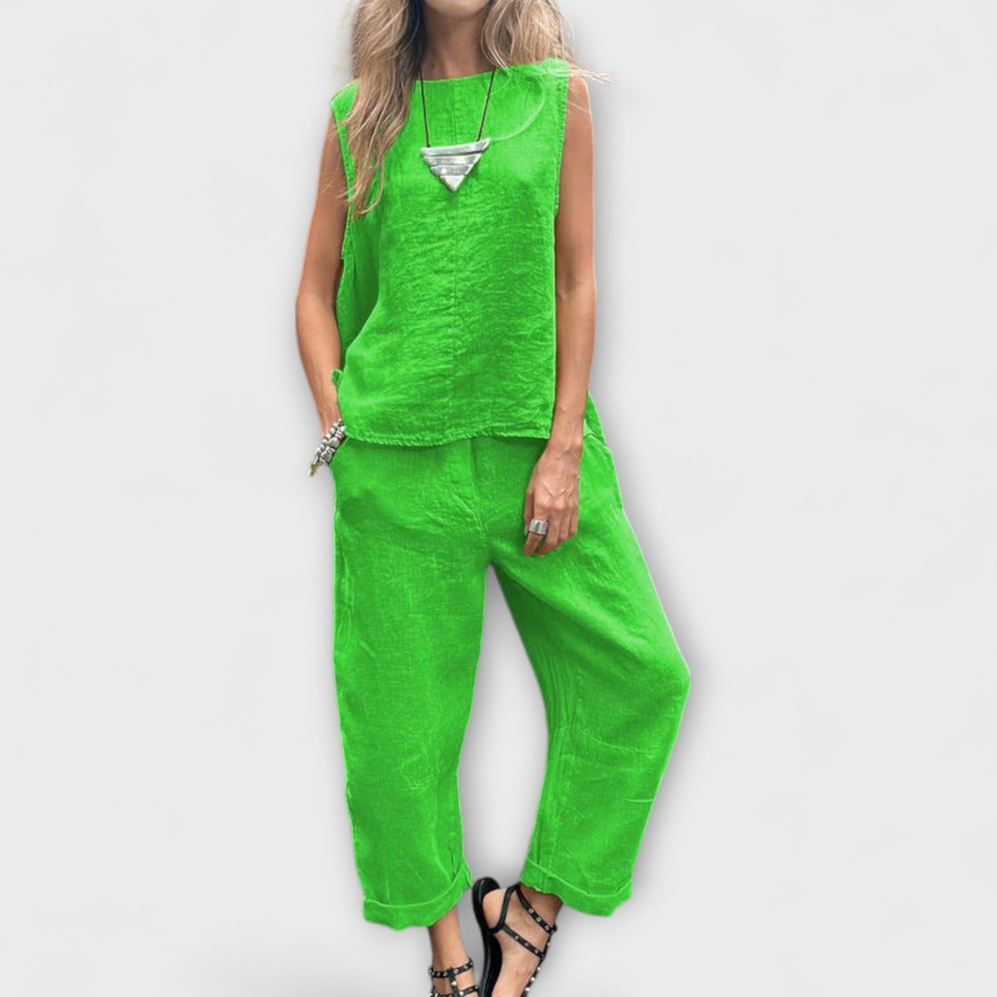 Jennifer - Relaxed Cotton-Linen Outfit