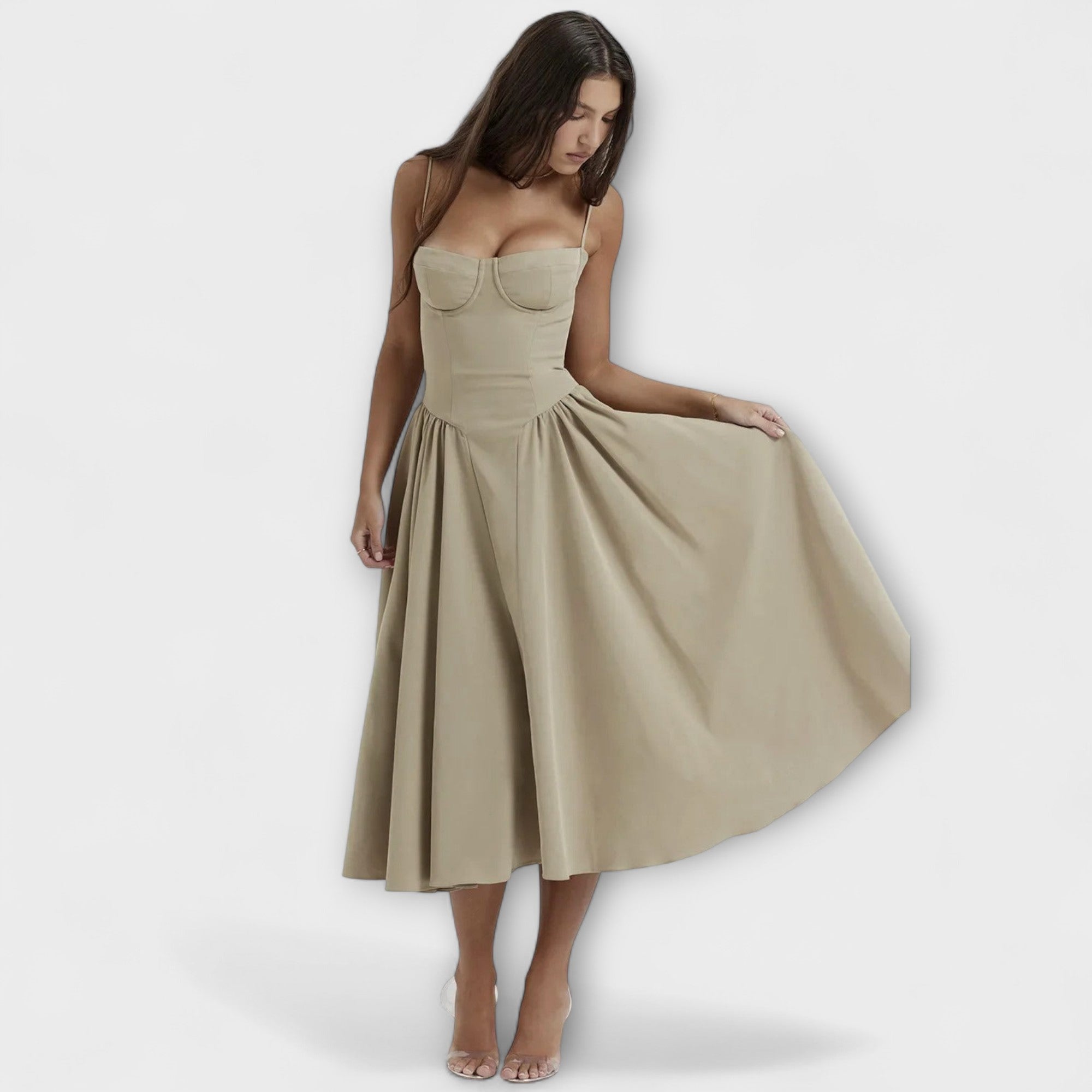 Rosalie - Refined Sleeveless Corset Dress