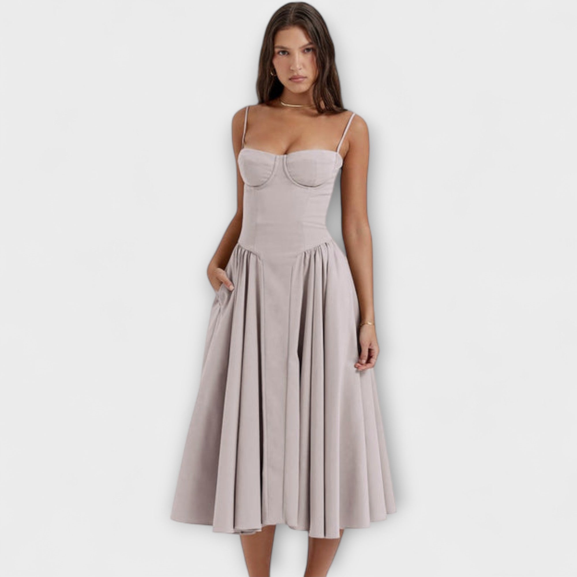 Rosalie - Refined Sleeveless Corset Dress