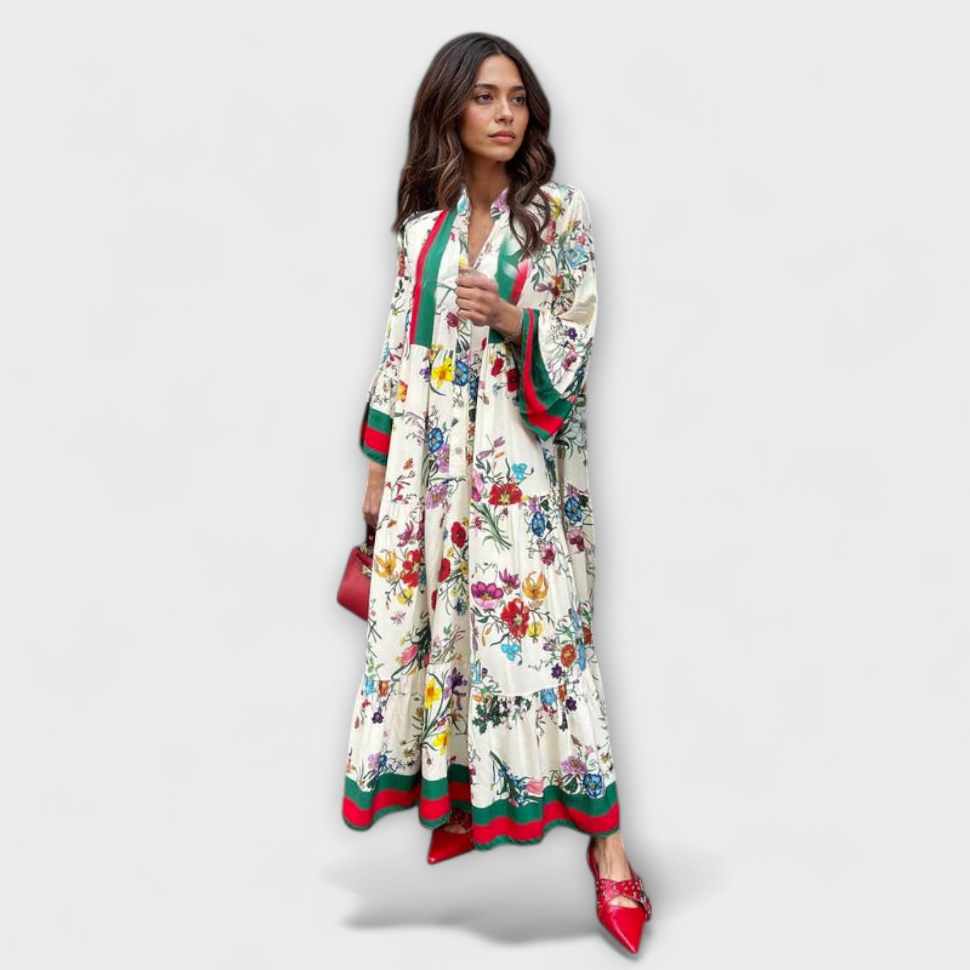 Oriana - Maxi Dress with Floral Pattern