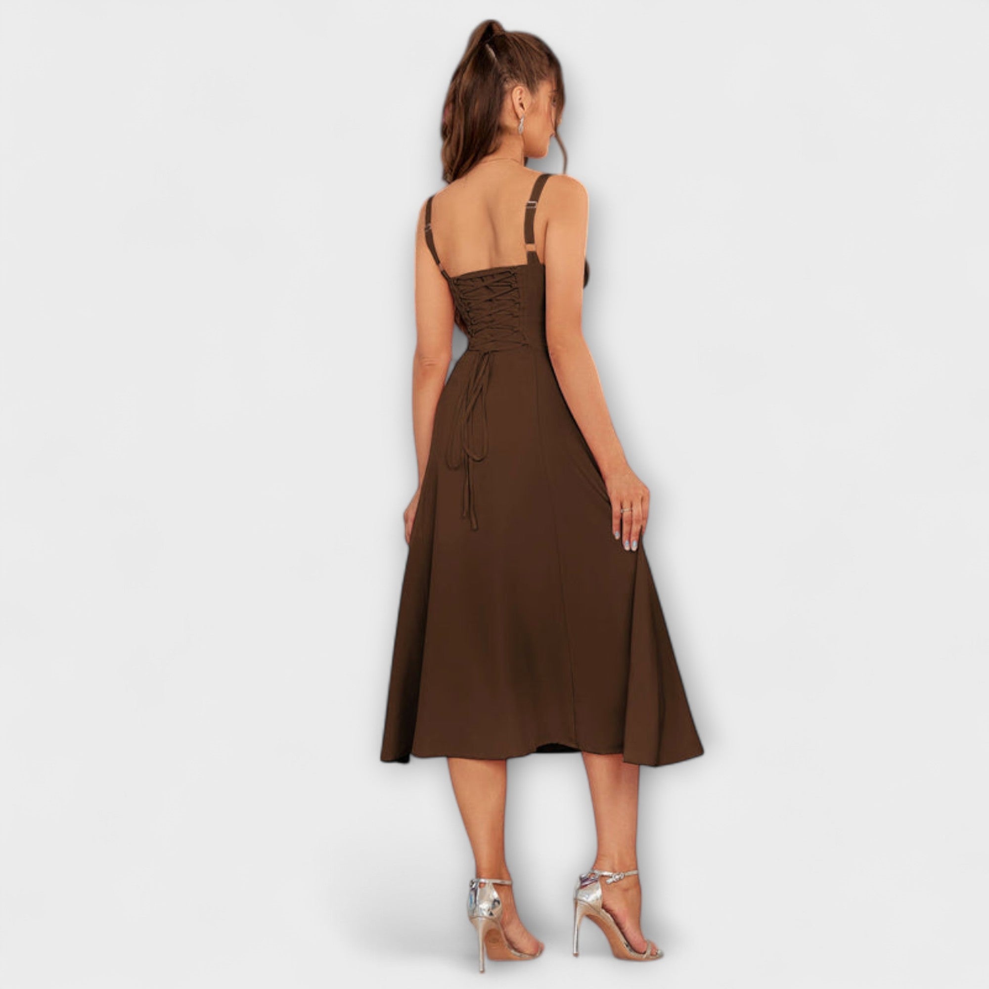 Hope - Ruffled Top Dress with Slit Detail