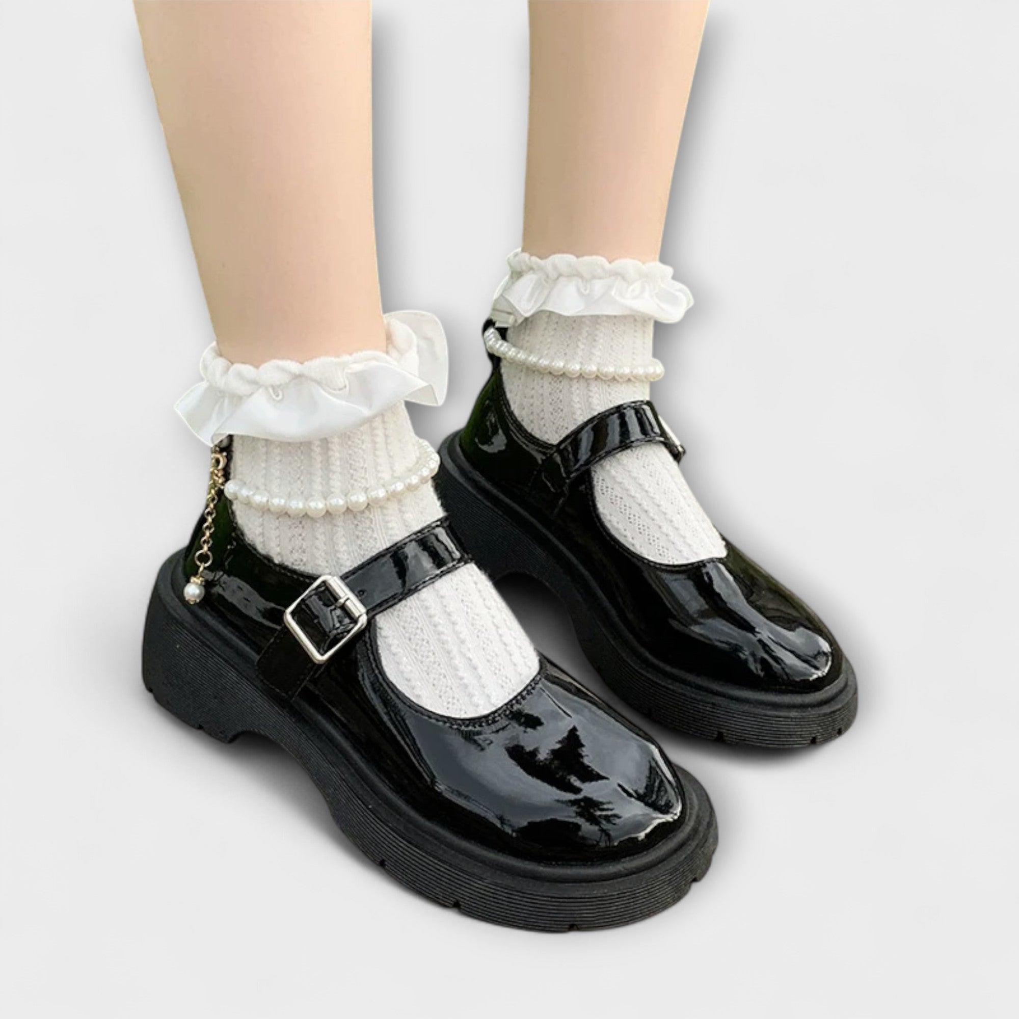 Pearl - Luxury Pearl Mary Jane Leather Shoes