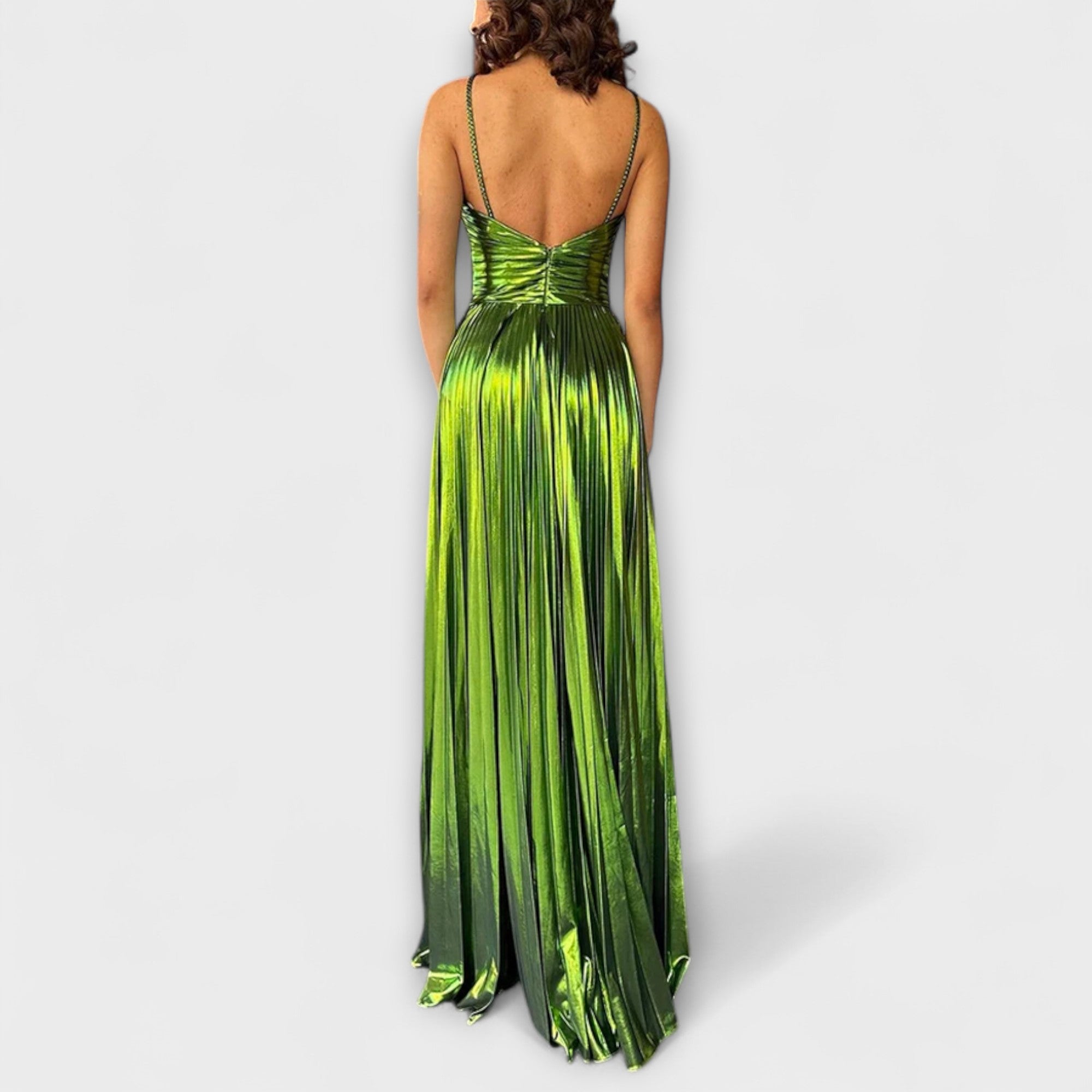 Maxi Dress in Metallic Fabric