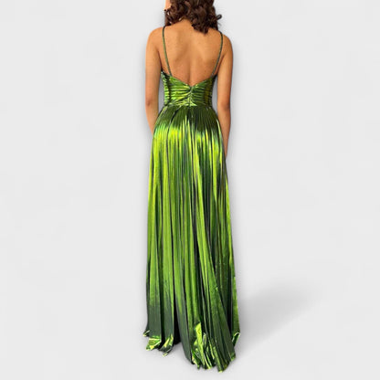Maxi Dress in Metallic Fabric