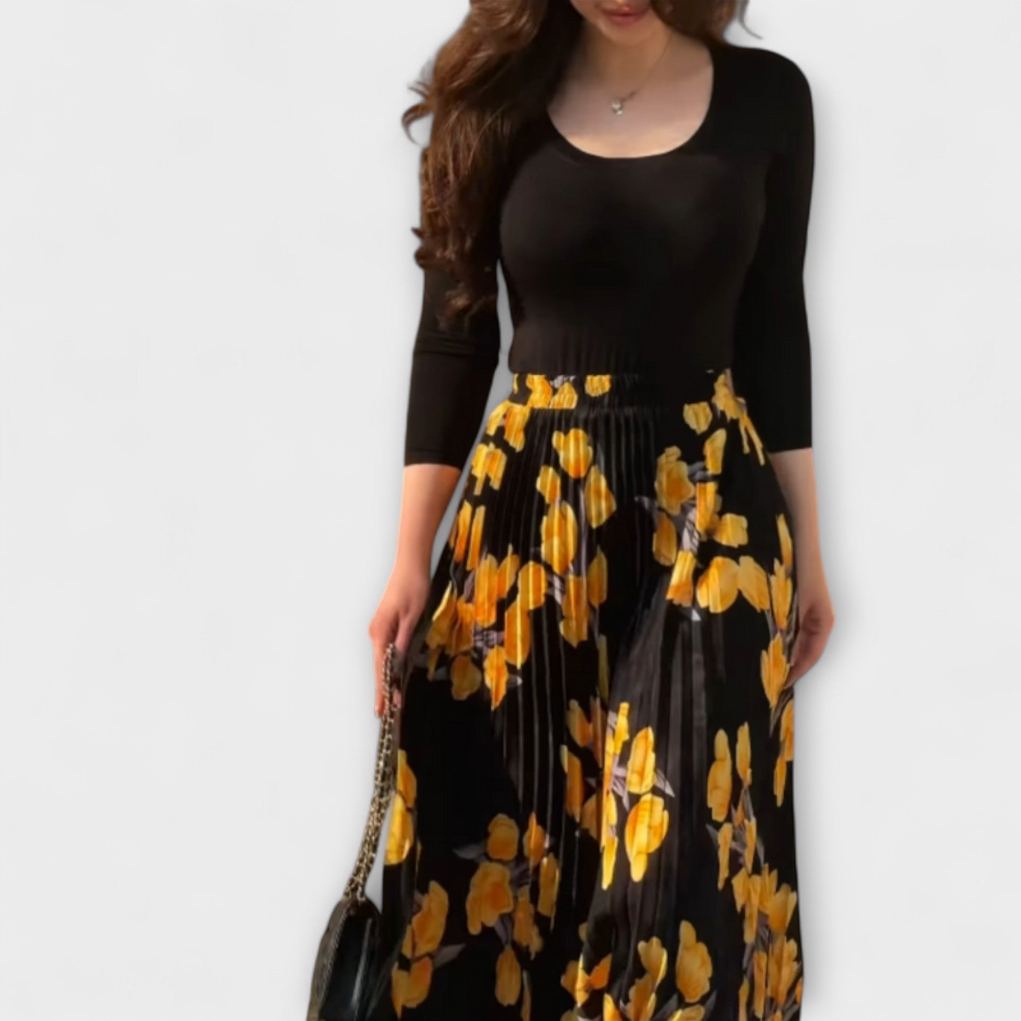 Violette - Pleated Skirt and Top Ensemble