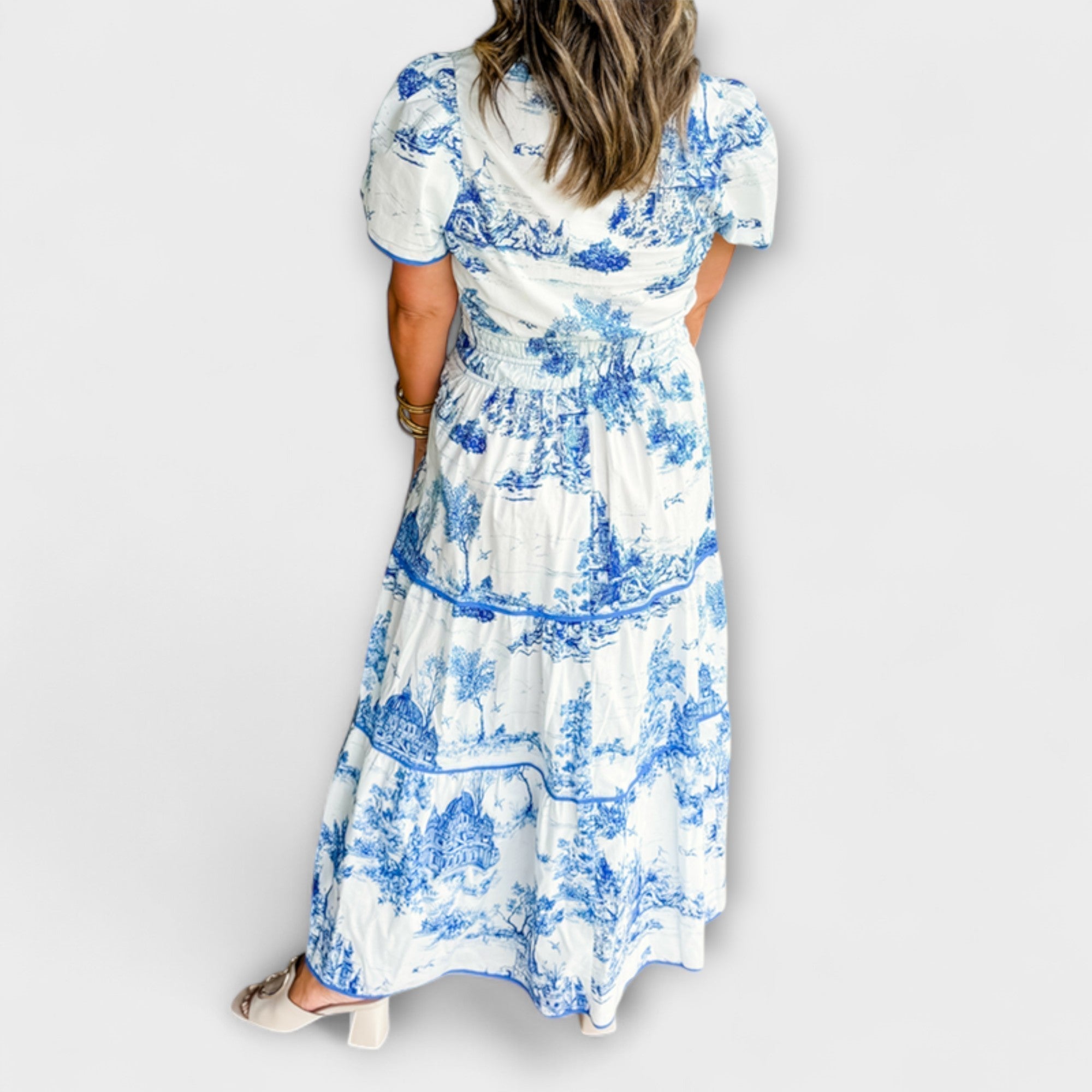 Eliza - Timeless Toile Maxi Dress