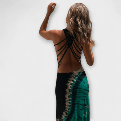 Livia - Maxi Dress with Starry Sky Tie-Dye