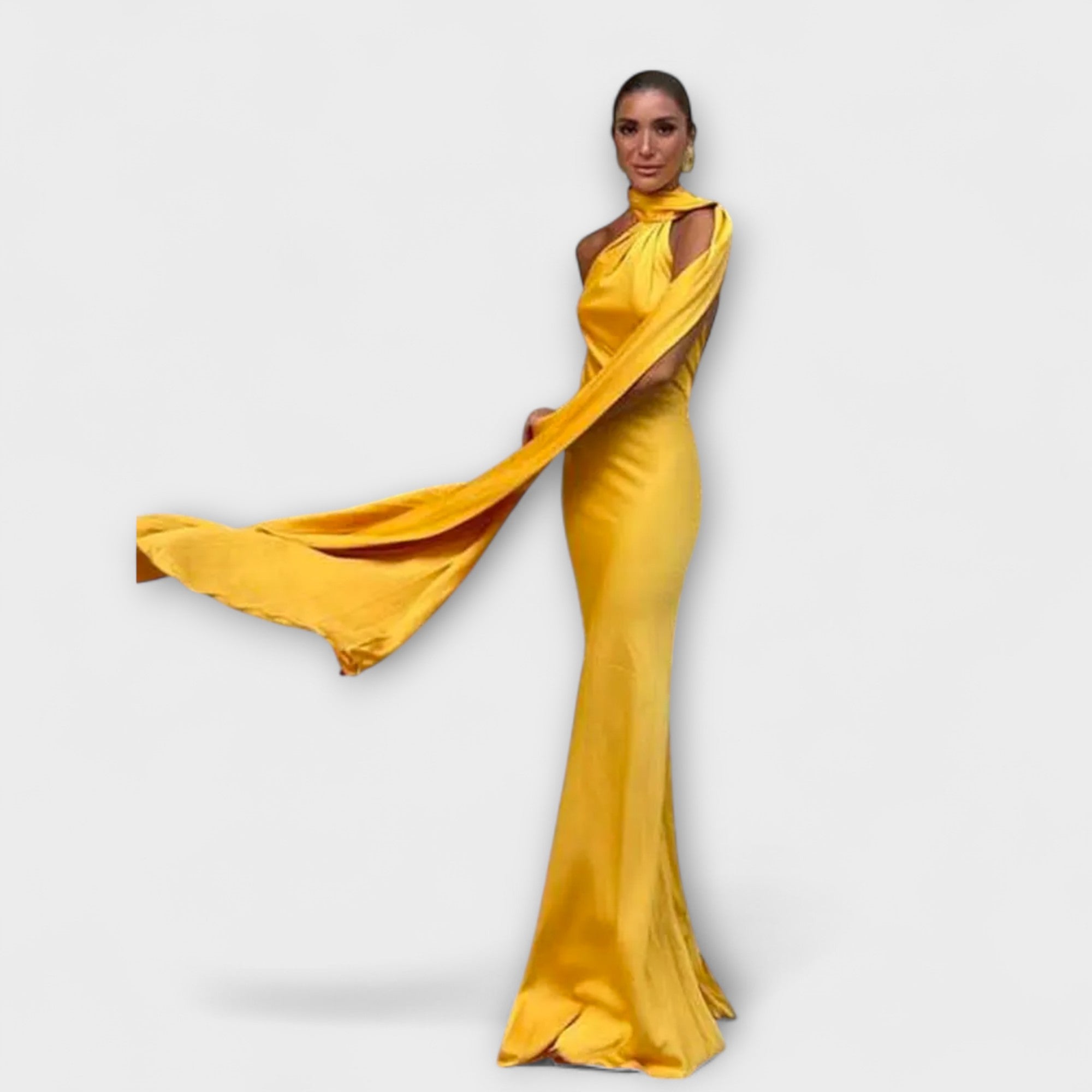 Chic Off-Shoulder Halter Maxi Dress