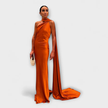 Chic Off-Shoulder Halter Maxi Dress