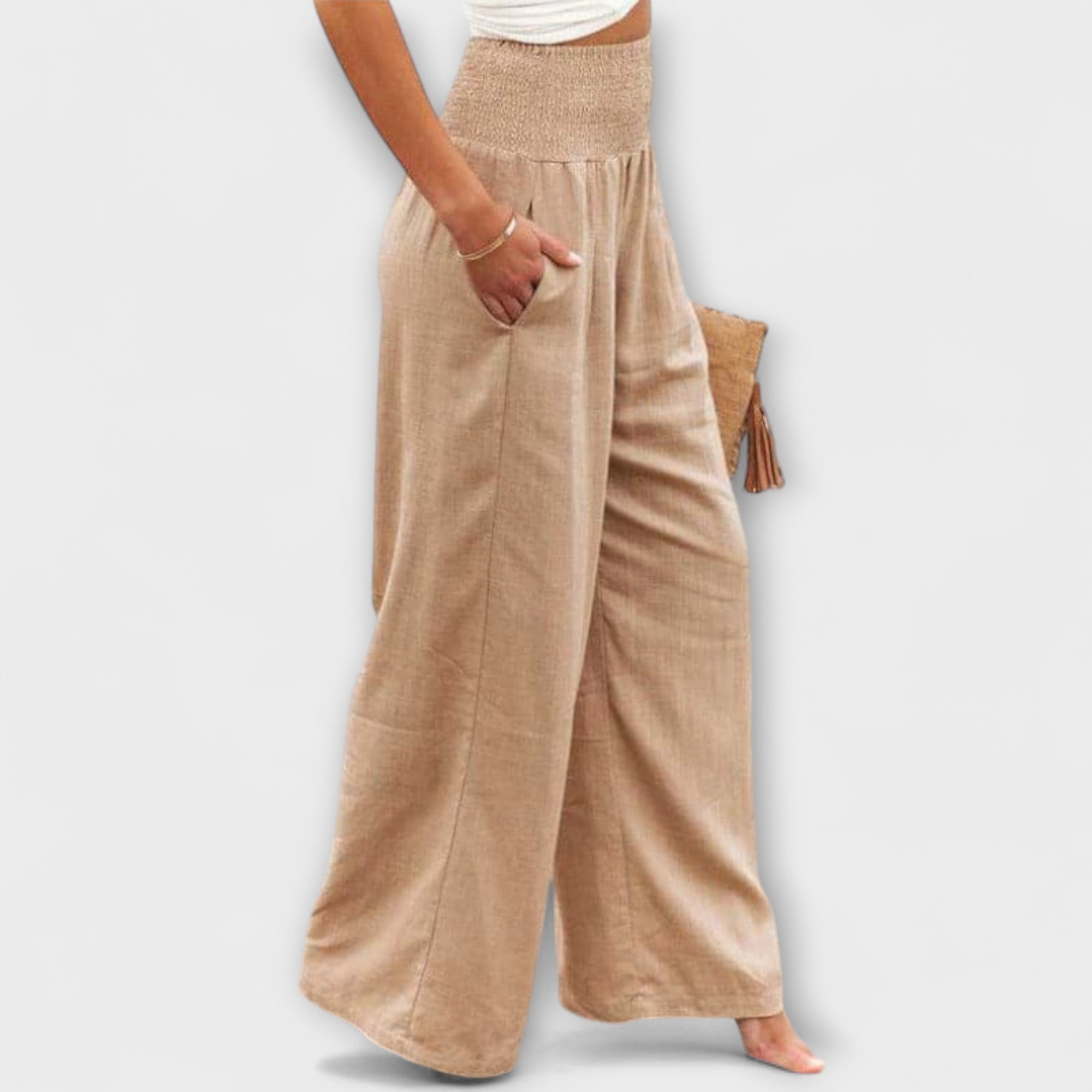 Thearya - Casual Wide Linen Trousers