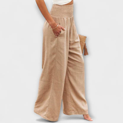 Thearya - Casual Wide Linen Trousers