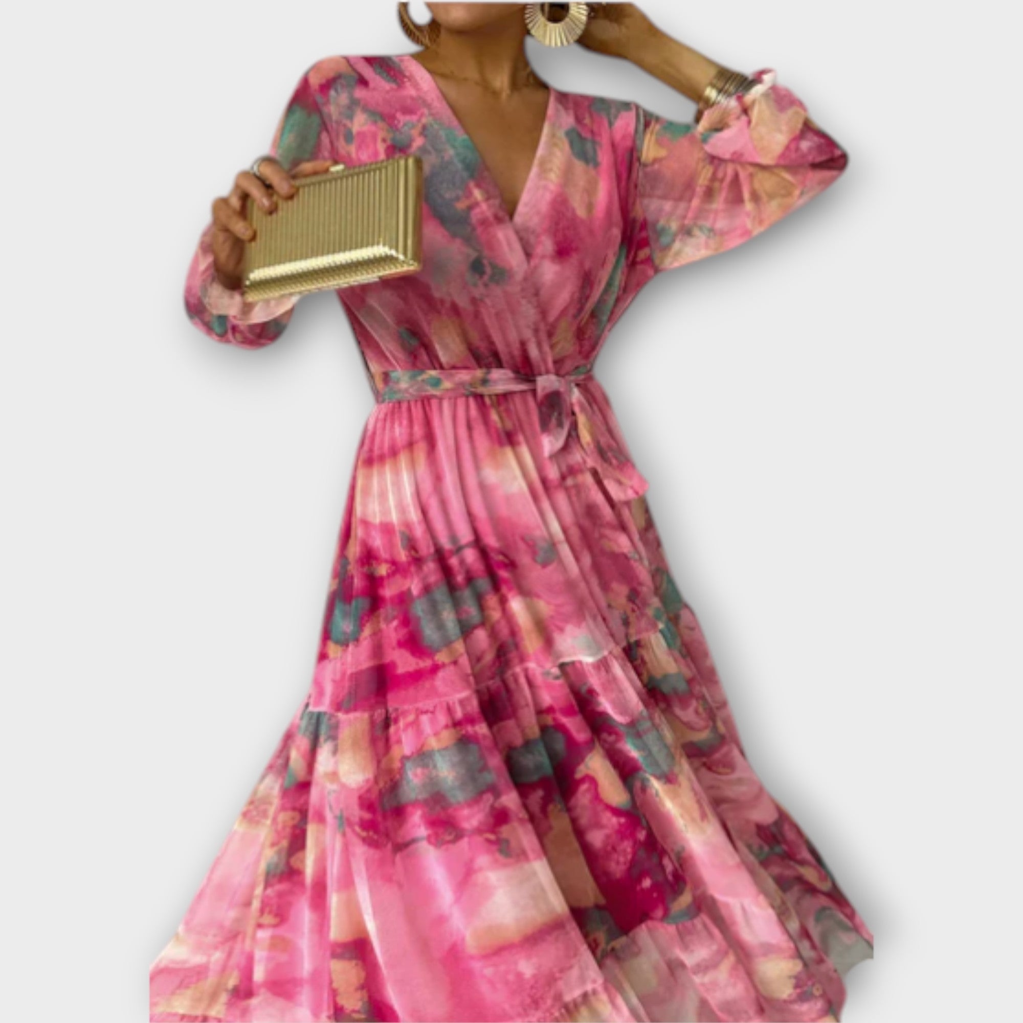 Evelyn - Watercolor Dream Maxi Dress