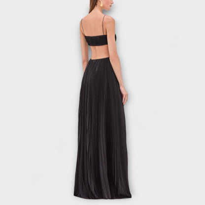 Mireille - Stylish Maxi Dress with Pleats and Cutouts