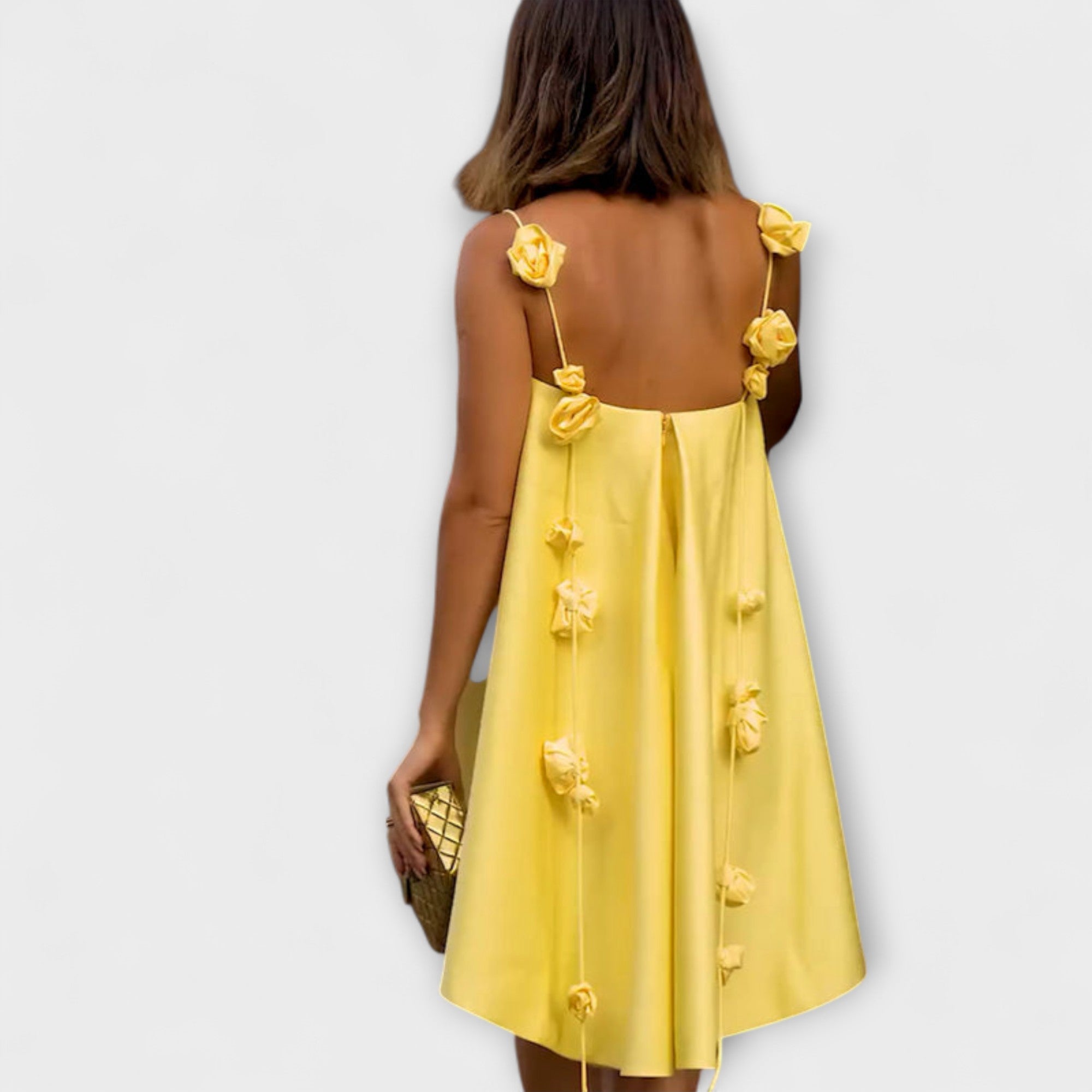 Jordan - Stylish Floral Print Loose Mini Dress with Straps