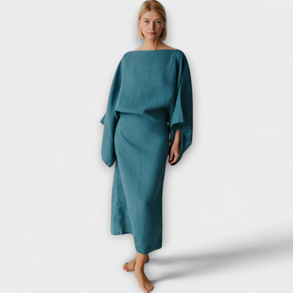 Dana - Kimono Dress Made of Linen and Cotton