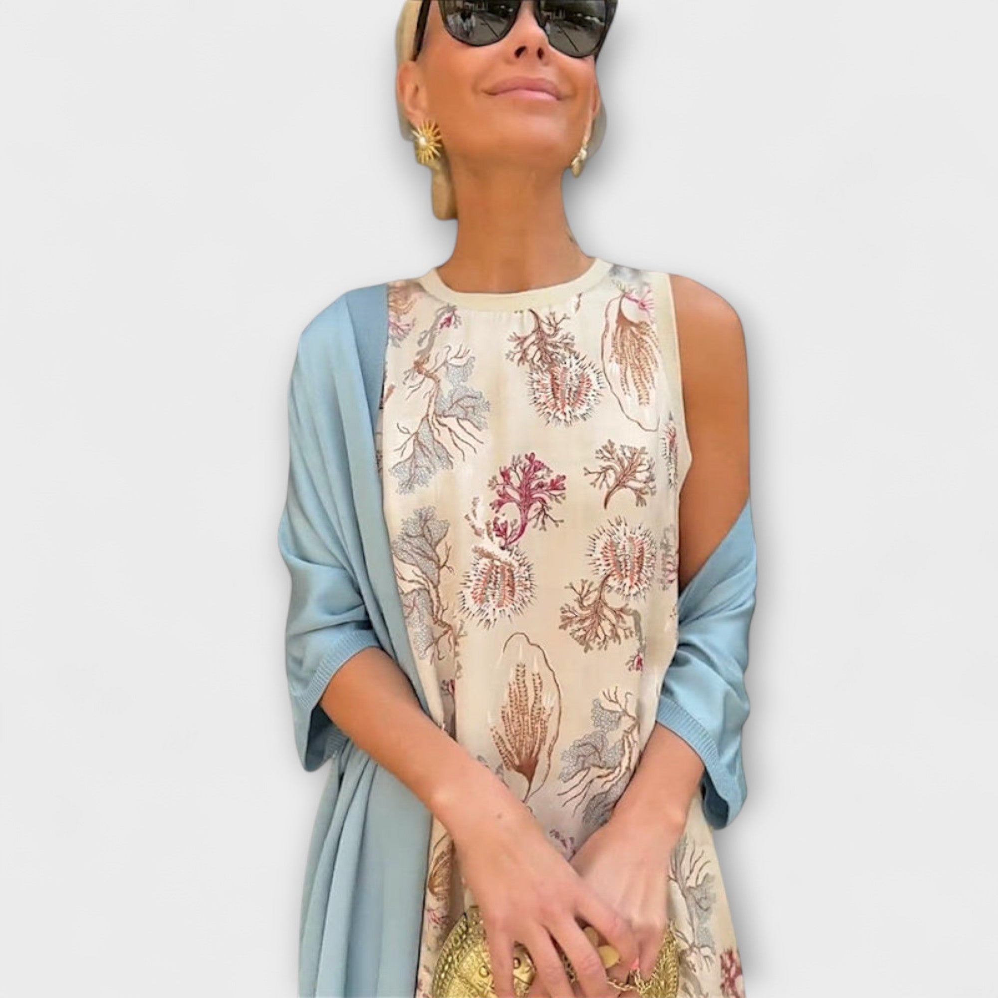 Elveria – Maxi Dress with Matching Cardigan